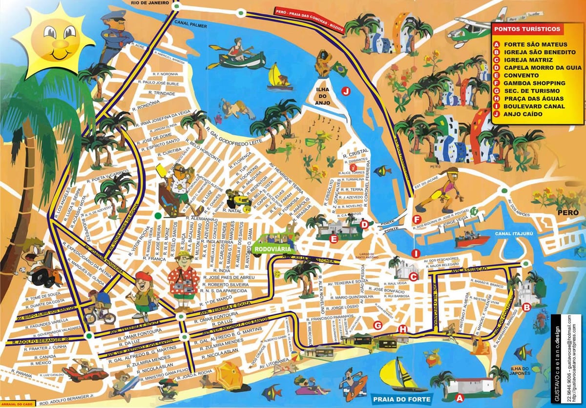 地図のリオデジャネイロクルーズポート