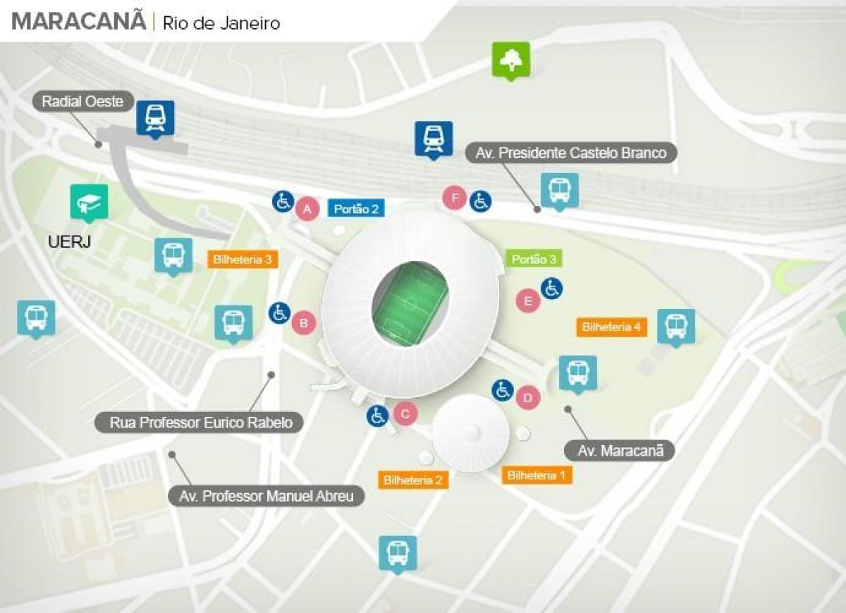 リオデジャネイロススタジアム地図
