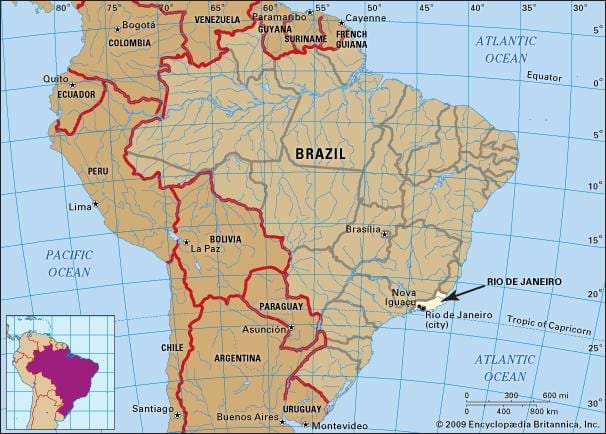リオの場所の地図