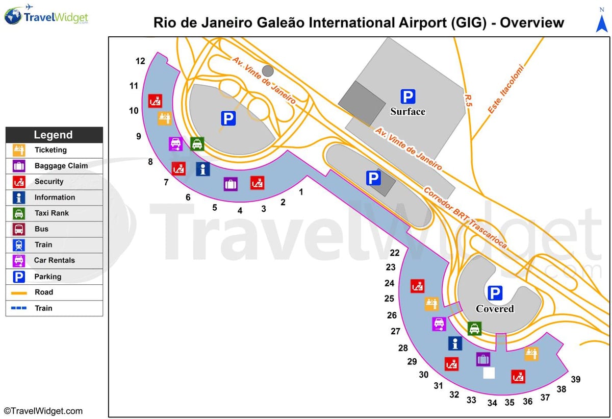 リオデジャネイロブ空港地図