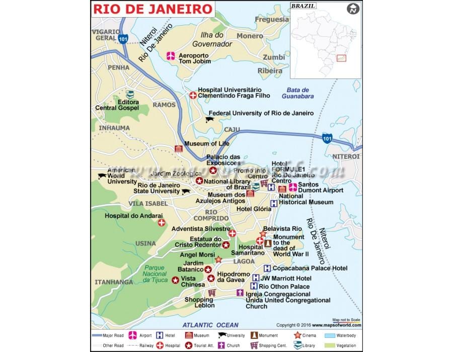 リオデジャネイロの店地図