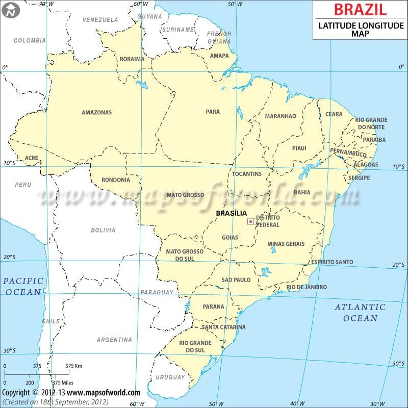 緯度の地図Rio