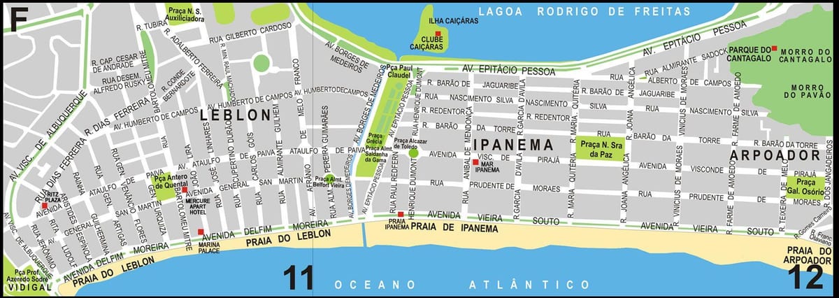 レブロンリオデジャネイロの地図